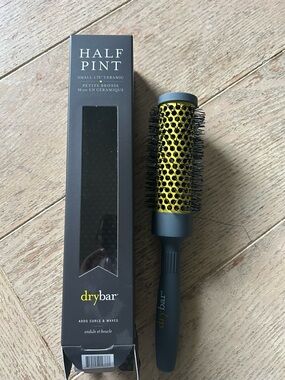 Drybar Half Pint Small 1.75" Ceramic Round Brush in Yellow and Gray